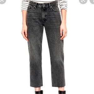 All Saints washed black straight leg jeans